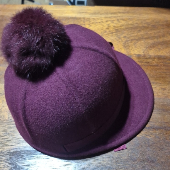 Chic Plum Pom-Pom Riding Hat - Picture 8 of 9